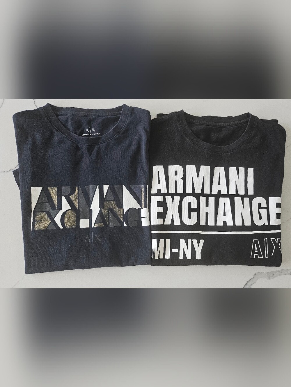 Armani Exchange Black Logo Graphic Tee